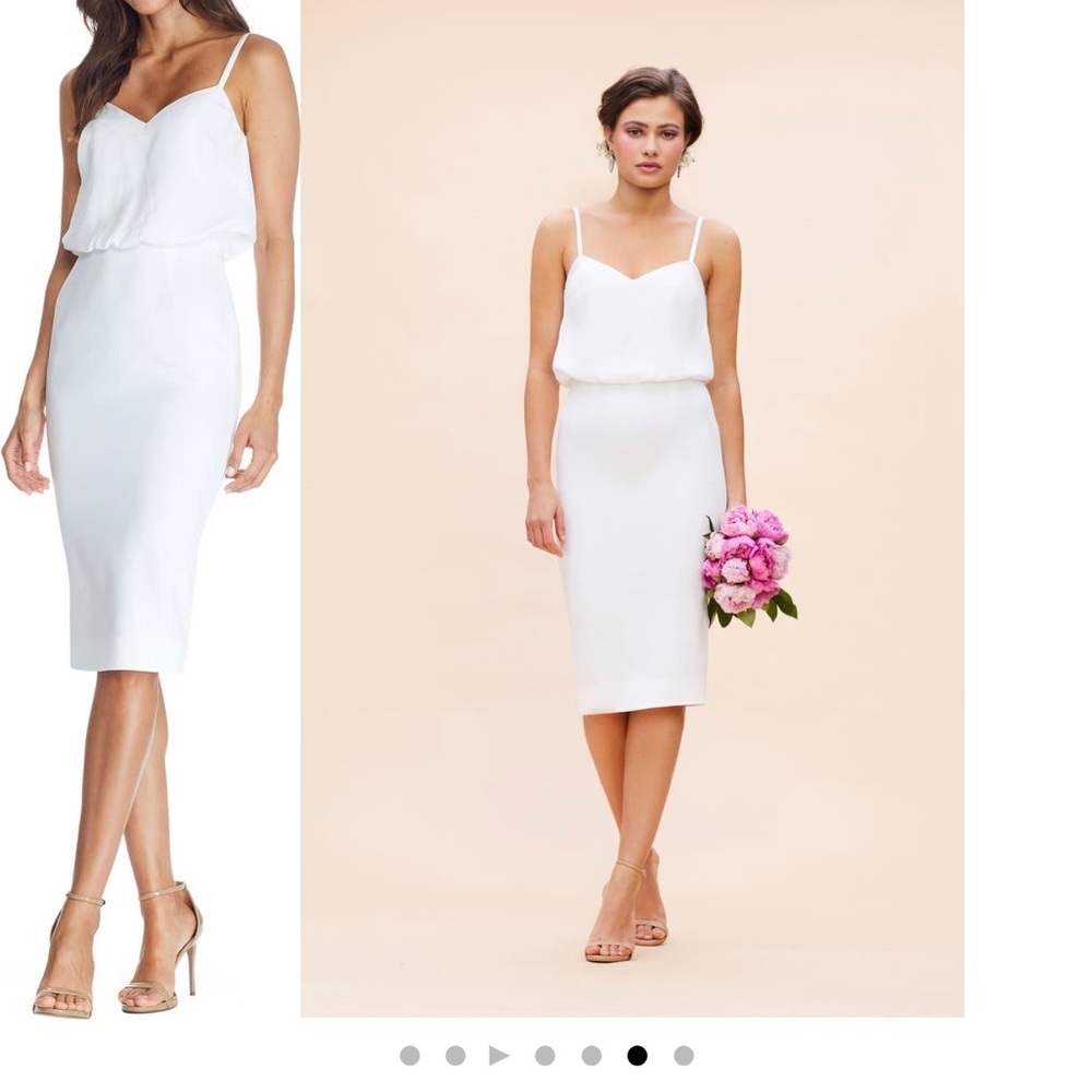 Dress the Population Alondra Sheath White Dress
